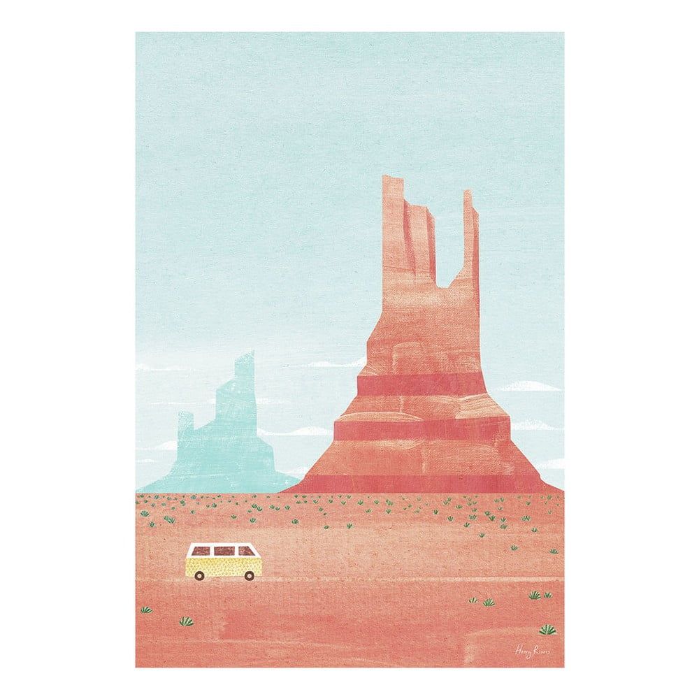 Plakát 30x40 cm Monument Valley - Travelposter - Bonami.cz