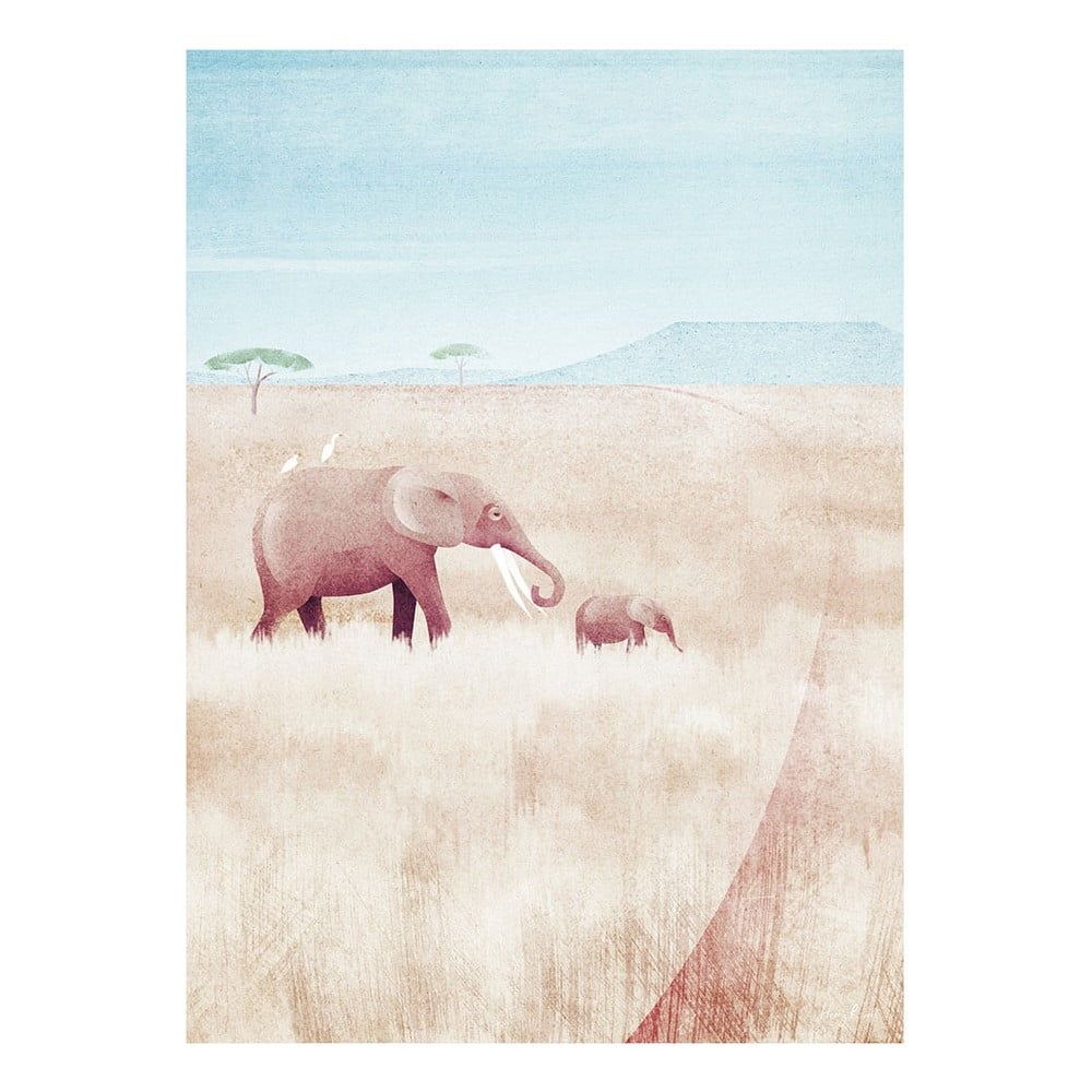 Plakát 30x40 cm Elephants - Travelposter - Bonami.cz