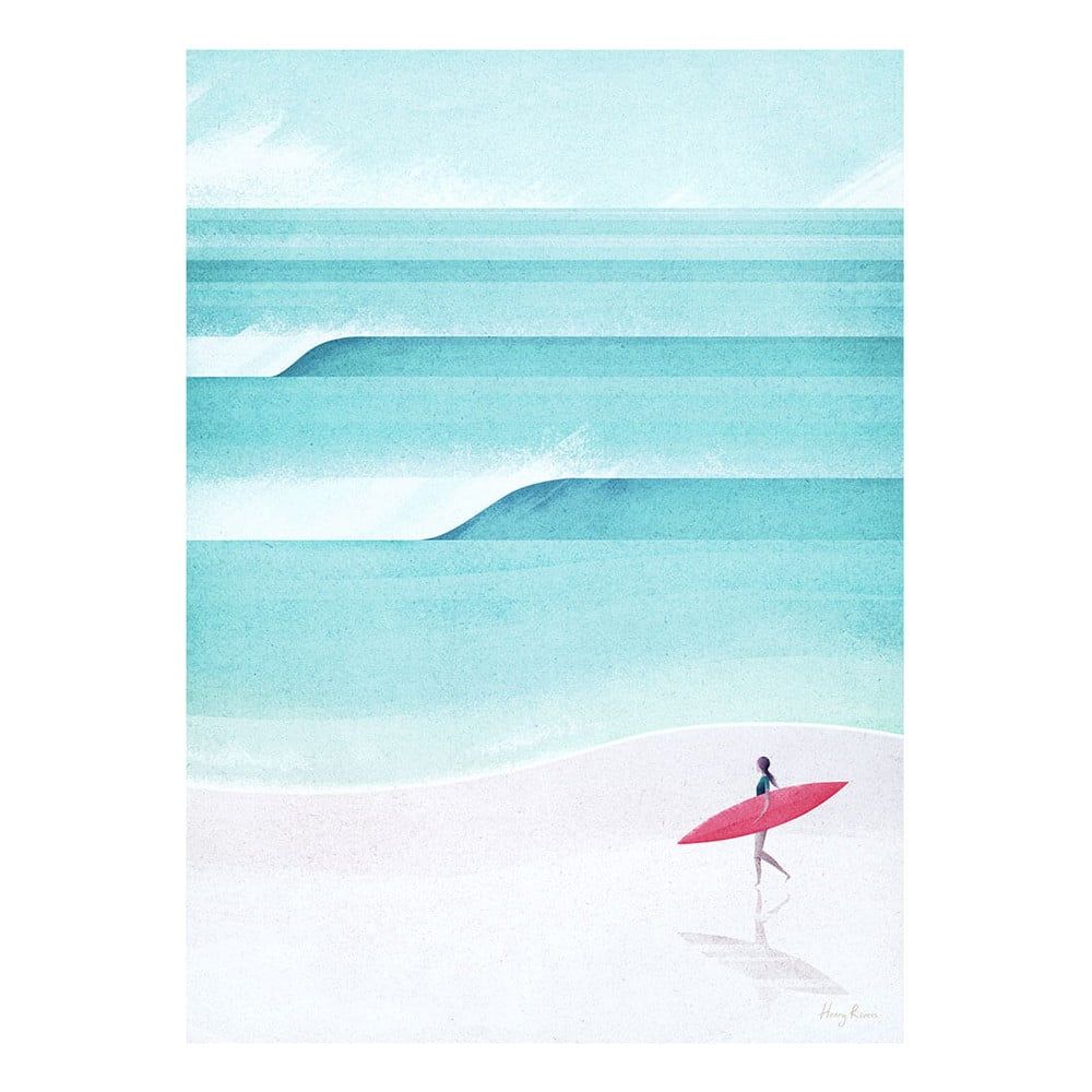 Plakát 30x40 cm Surf Girl IV - Travelposter - Bonami.cz
