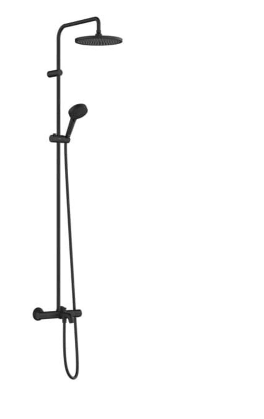 Sprchový systém Hansgrohe Vernis Blend na stěnu s vanovým termostatem matná černá 26899670 - Siko - koupelny - kuchyně