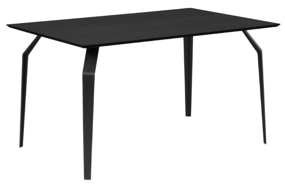 Černý dubový jídelní stůl MICADONI SONO 160 x 90 cm - Designovynabytek.cz