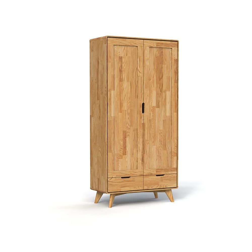 Šatní skříň z dubového dřeva 90x180 cm Greg - The Beds - Bonami.cz