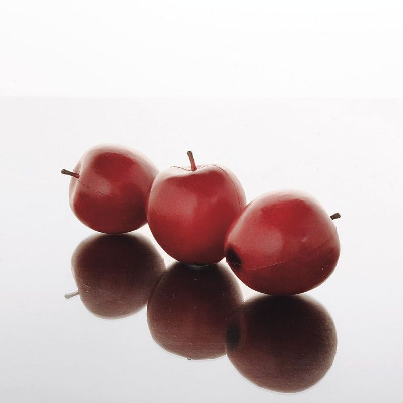 ADRIANI E ROSSI - Dekorace umělé jablko - červené 3ks - 
