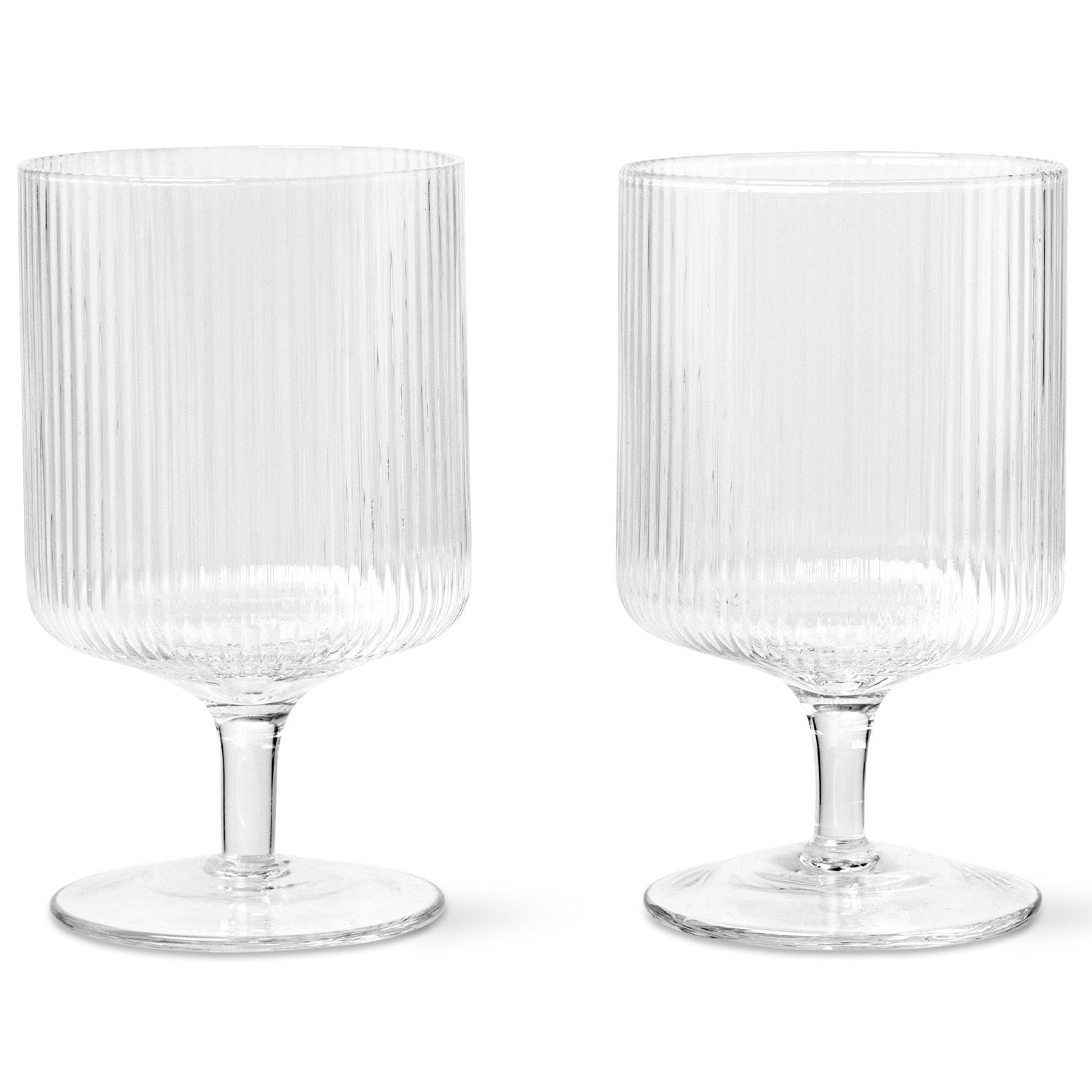 Ferm Living designové sklenice na víno Ripple Wine Glasses - DESIGNPROPAGANDA