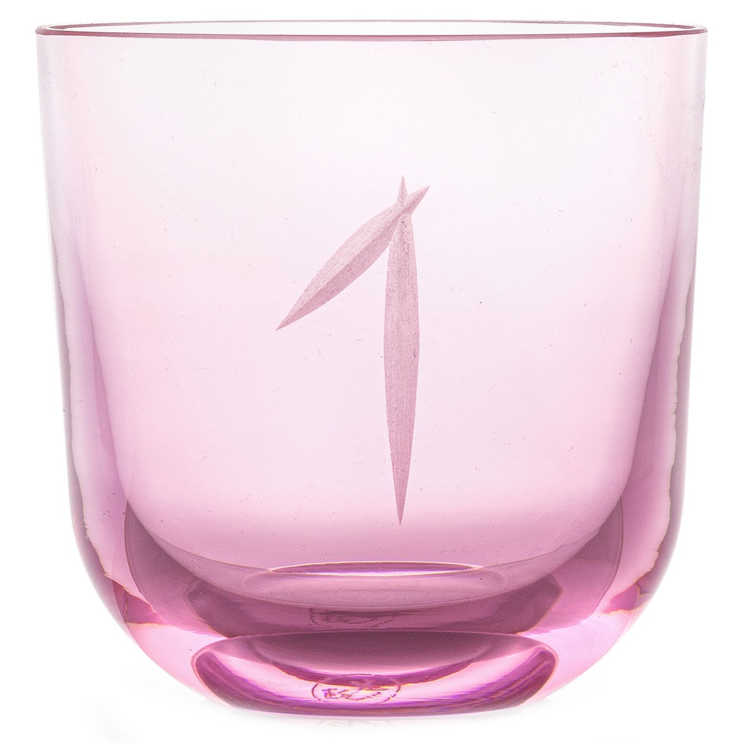 Rückl designové sklenice na vodu Numbers Crystal Glass Pink - DESIGNPROPAGANDA