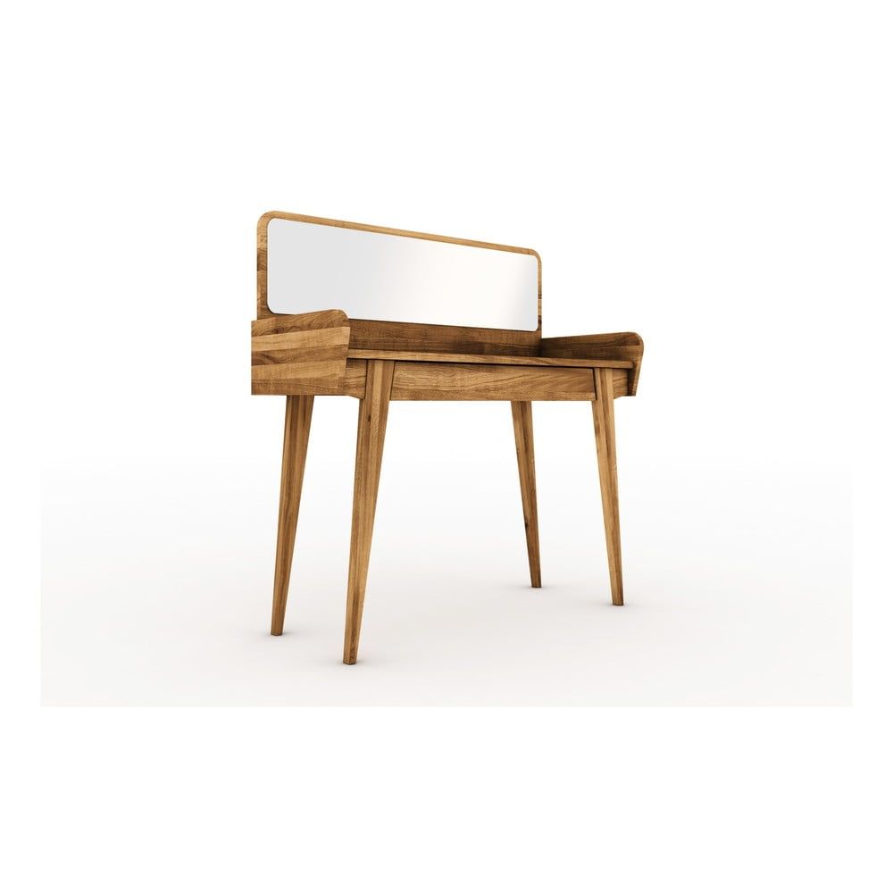 Toaletní stolek z dubového dřeva se zrcadlem 110x45 cm Retro - The Beds - Bonami.cz