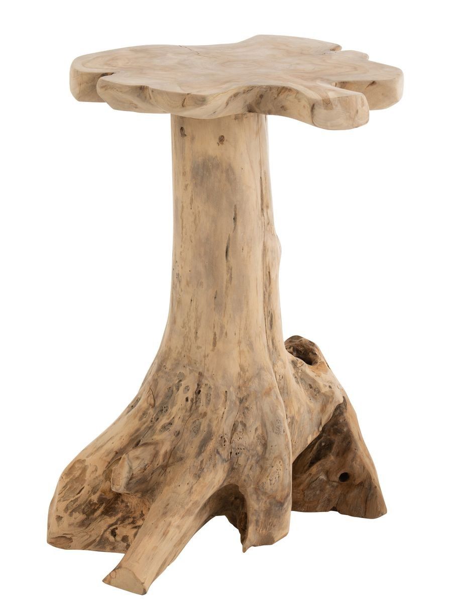 Přírodní odkládací stolek Amy z teakového dřeva - 46*43*65cm J-Line by Jolipa - LaHome - vintage dekorace