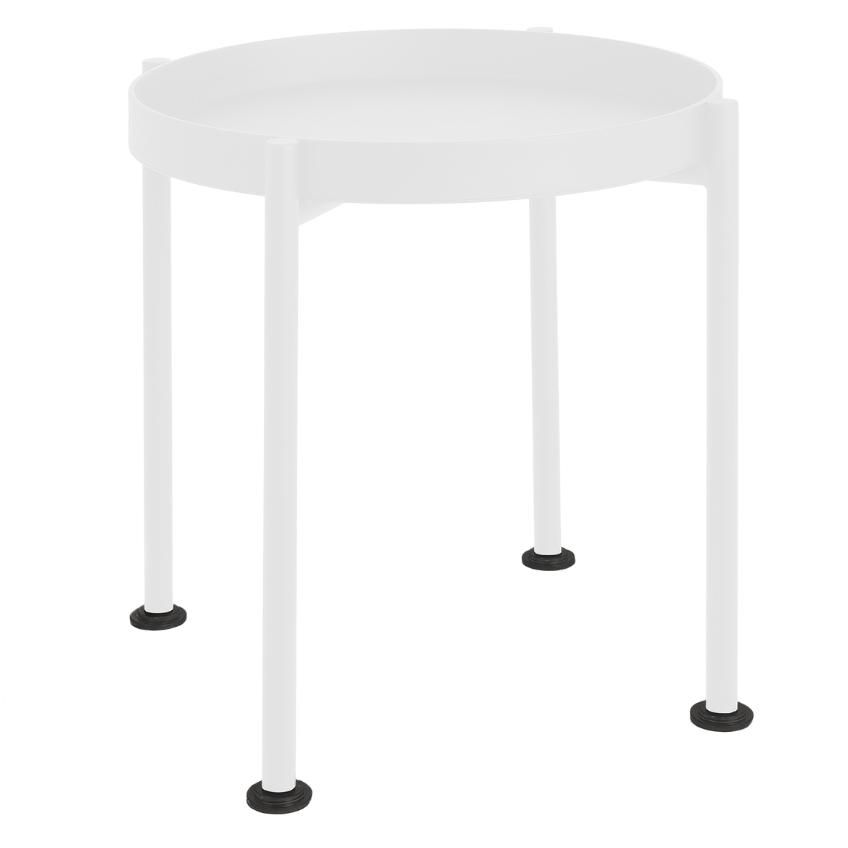 Nordic Design Bílý kovový odkládací stolek Nollan 40 cm II. - Designovynabytek.cz