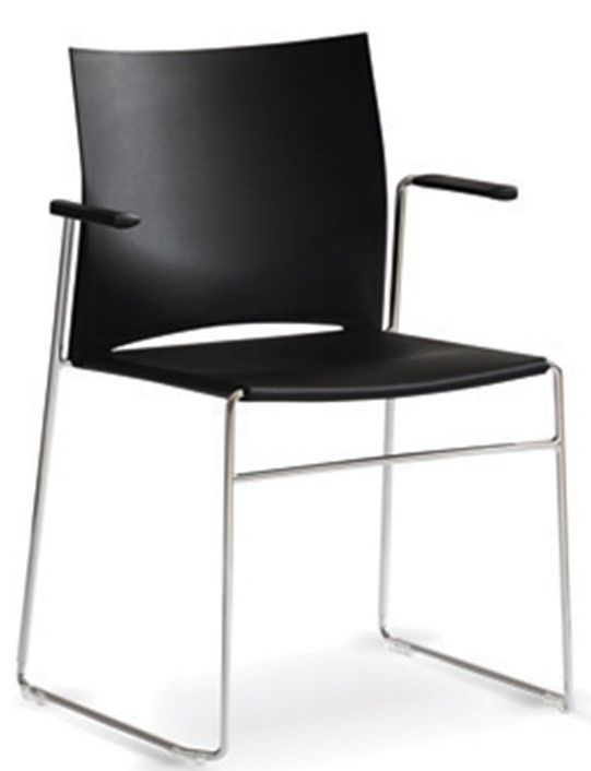 RIM - Konferenční židle WEB 100 s plastovým sedákem a područkami - 