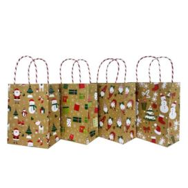 TORO Papírová dárková taška 32x26x12cm MIX vánoce zlaté