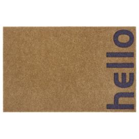 Mujkoberec Original Protiskluzová rohožka Hello 104656 Brown/Grey - 45x75 cm