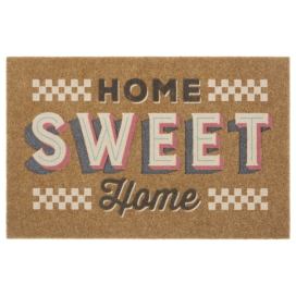 Mujkoberec Original Protiskluzová rohožka Home sweet home 104659 Brown/Cream - 45x75 cm