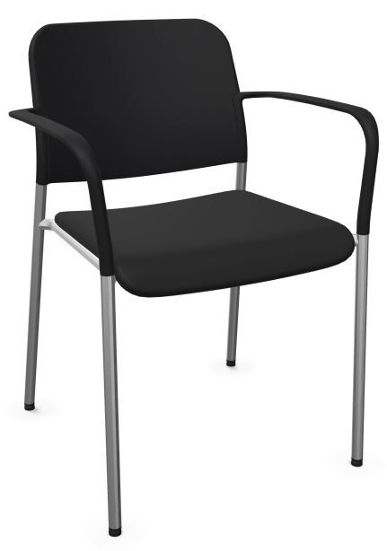 ProfiM - Židle ZOO 502H čalouněný sedák, plastový opěrák - 
