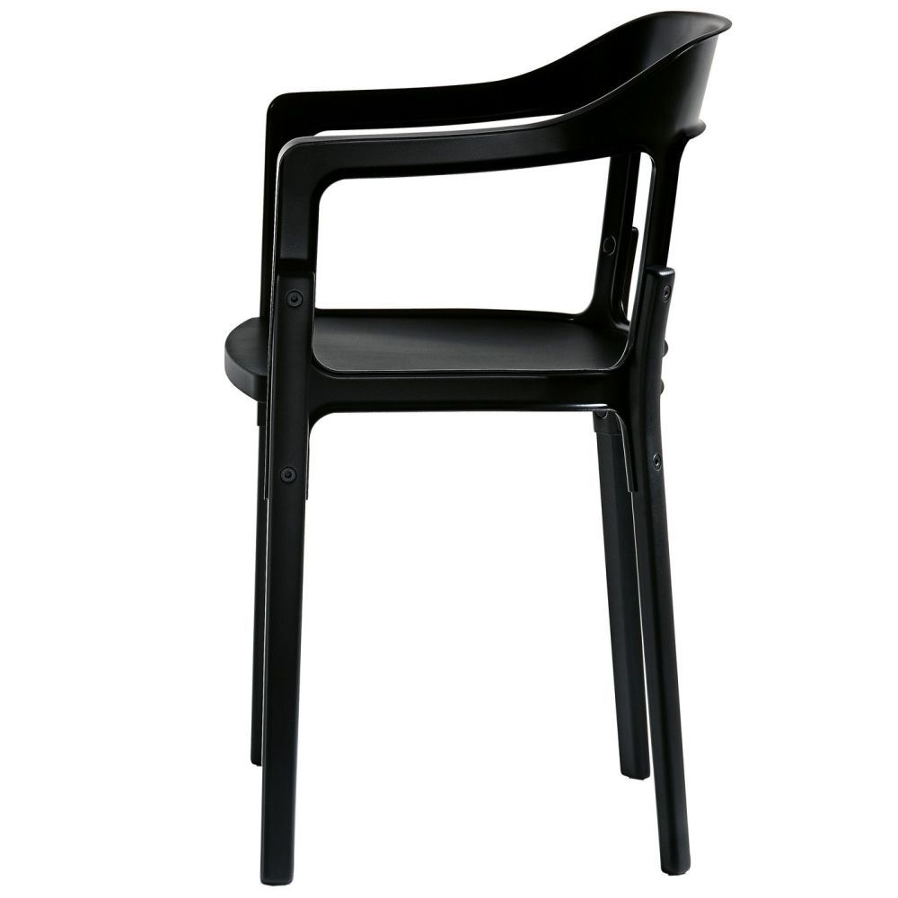 MAGIS - Židle STEELWOOD CHAIR - černá - 