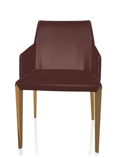 BONTEMPI - Židle Sally s dřevěnou podnoží a područkami - 