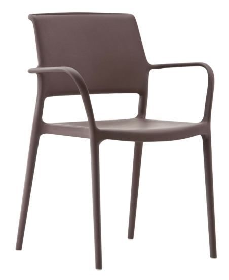 PEDRALI - Židle s područkami ARA 315 DS - hnědá - 