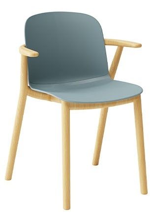 INFINITI - Židle RELIEF s dřevěnou podnoží a područkami - 