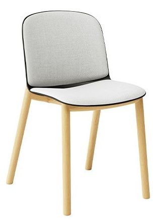 INFINITI - Židle RELIEF čalouněná s dřevěnou podnoží - 