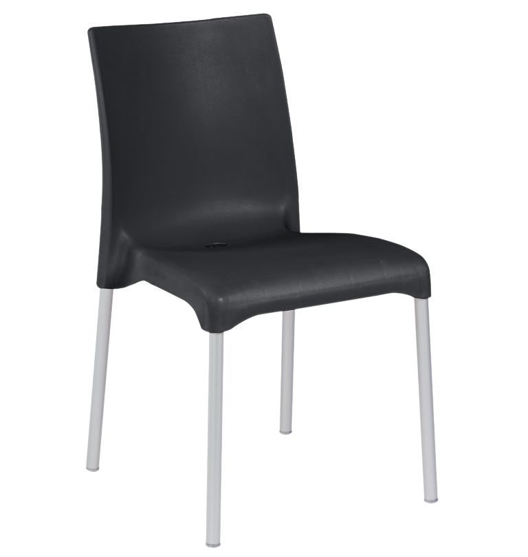 GABER - Židle MAYA, černá/hliník - 
