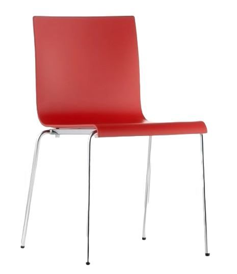 PEDRALI - Židle KUADRA XL 2403 DS s chromovou podnoží - červená - 