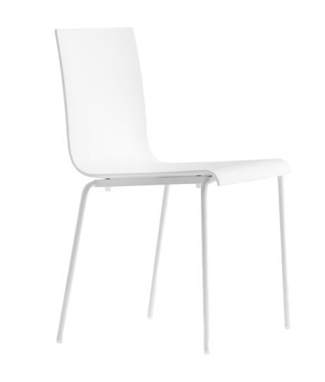 PEDRALI - Židle KUADRA XL 2403 DS s chromovou podnoží - bílá - 
