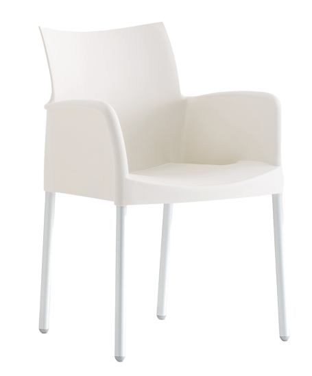 PEDRALI - Židle ICE 850 DS s područkami - bílá - 