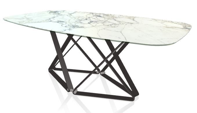 BONTEMPI - Mramorový stůl DELTA, 200/250x116/120 cm - 