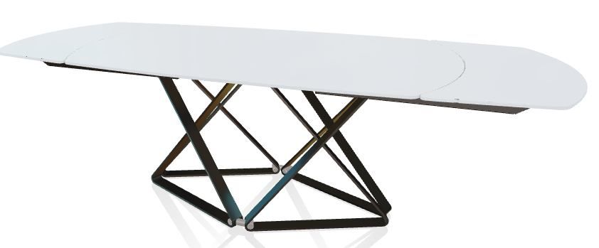 BONTEMPI - Skleněný rozkládací stůl DELTA, 170-300x106 cm - 