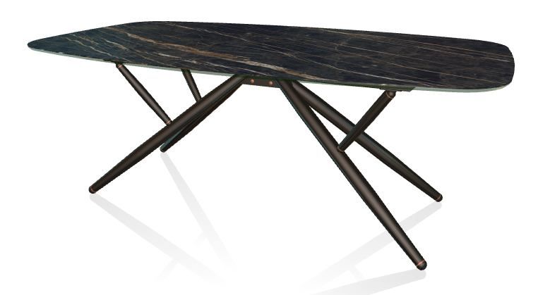 BONTEMPI - Stůl BRIDGE, mramor, 200/250x100 cm - 