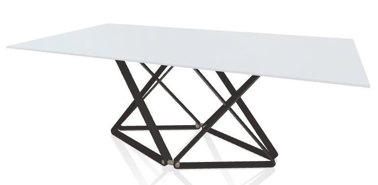 BONTEMPI - Stůl DELTA mramor/sklo, 200/250x106 cm - 