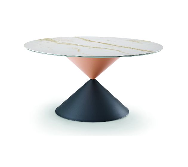 MIDJ - Kulatý stůl Clessidra dřevěná podnož, různé velikosti - 