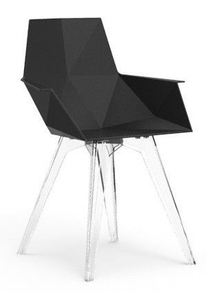 VONDOM - Židle FAZ s područkami - černá - 