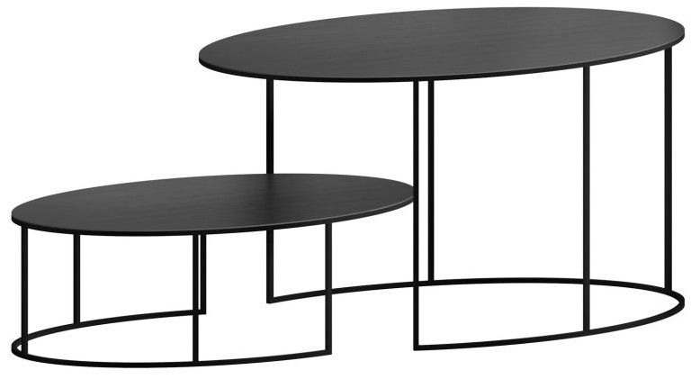 ZEUS - Odkládací stolek SLIM IRONY OVAL - výška 42 cm - 