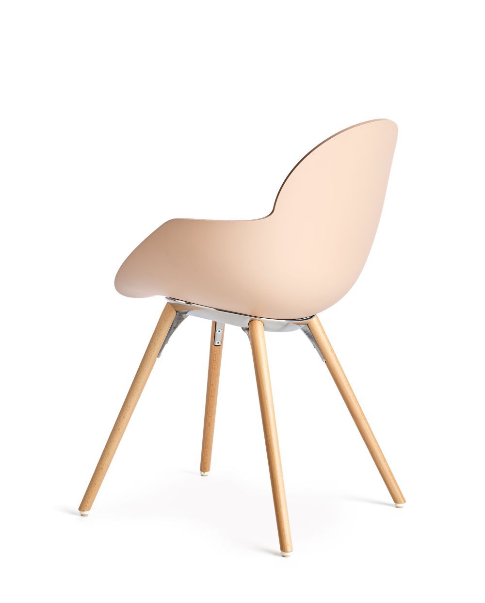 INFINITI - Židle COOKIE čalouněná s dřevěnou podnoží - 
