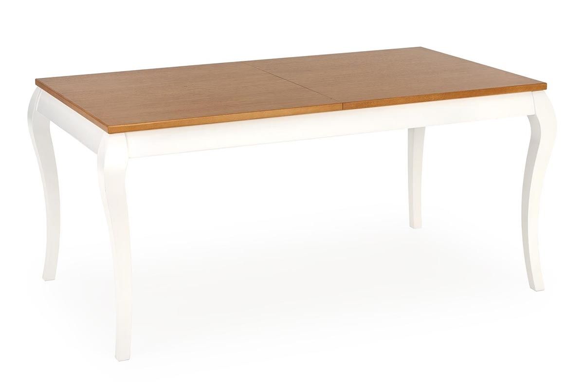 WINDSOR Stůl rozkládací 160240x90x76 cm Barva tmavý Dub/Bílý (2p=1szt) - Nabytek-Bogart.cz