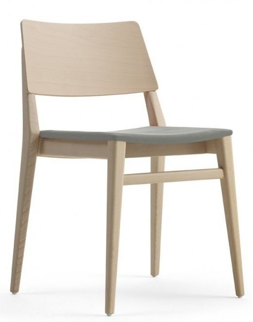 BILLIANI - Dřevěná židle s čalouněným sedákem TAKE 586 - 