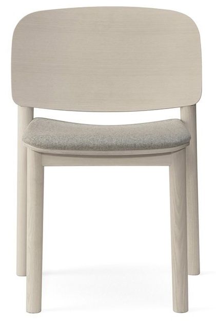 BILLIANI - Dřevěná židle s čalouněným sedákem WHITE 132 - 