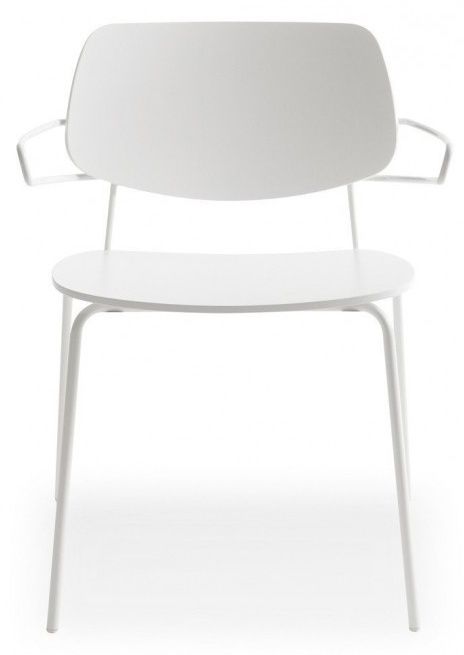 BILLIANI - Dřevěná židle s kovovou podnoží a područkami DOLL STEEL 560 - 