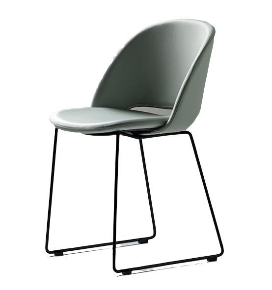 BONTEMPI - Čalouněná židle POLO s ližinovou podnoží - 