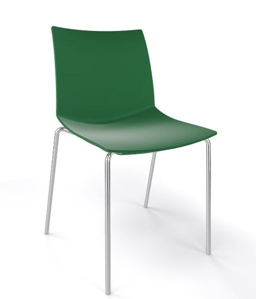 GABER - Židle KANVAS NA, zelená/chrom - 