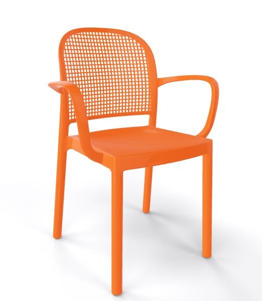 GABER - Židle PANAMA s područkami, oranžová - 