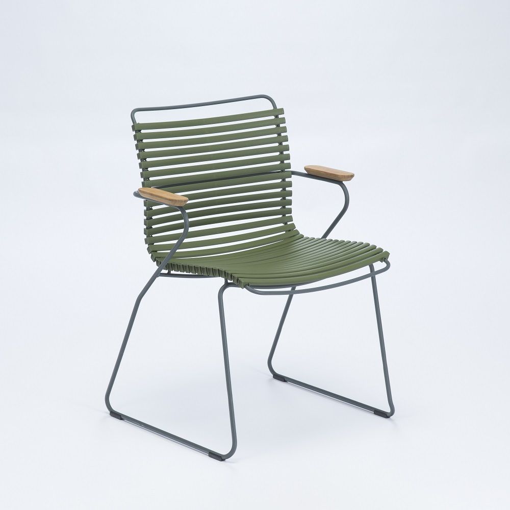 Houe Denmark - Židle CLICK s područkami, olivově zelená - 