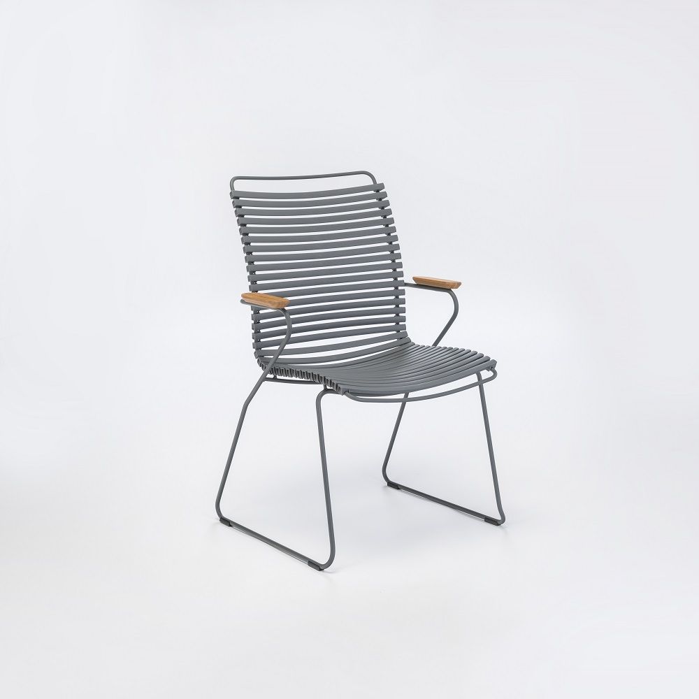 Houe Denmark - Židle CLICK s područkami vyšší, tmavě šedá - 