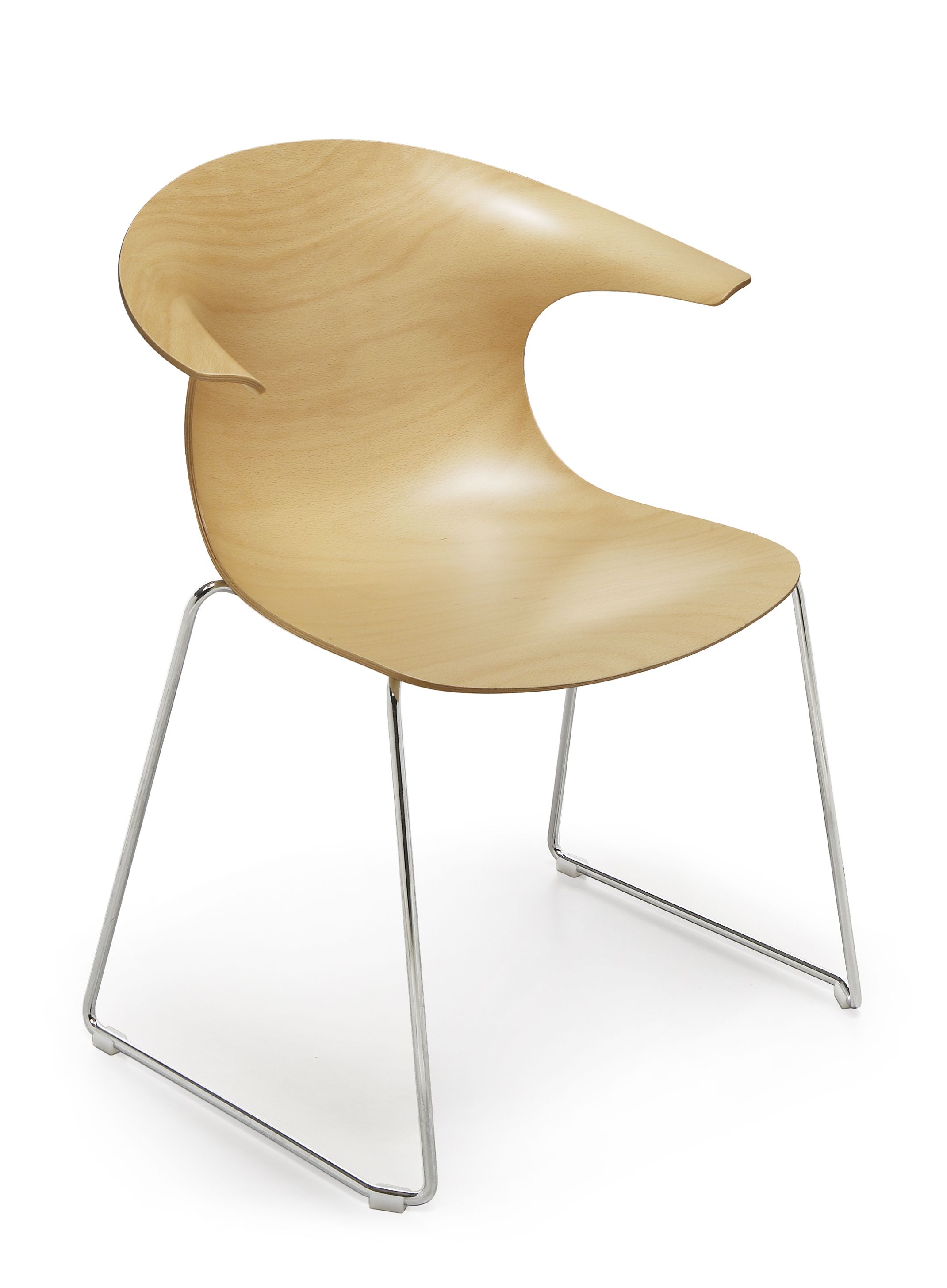 INFINITI - Židle LOOP 3D WOOD - s ližinovou podnoži - 
