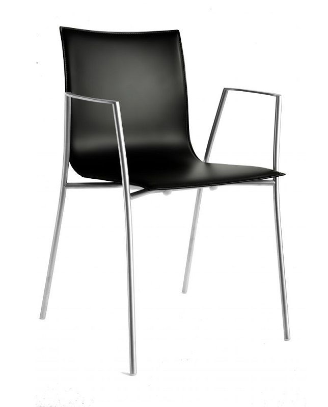 LAPALMA - Židle THIN S15 s područkami, kožená - 