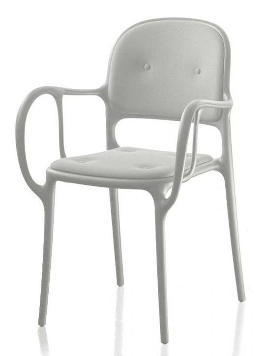 MAGIS - Čalouněná židle MILA - bílá - 