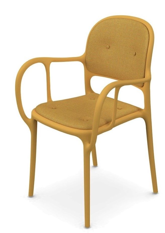 MAGIS - Čalouněná židle MILA - žlutá - 