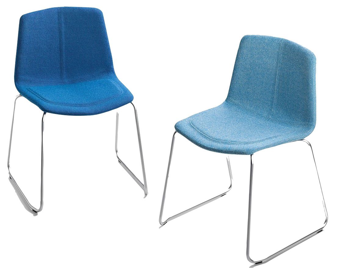 MAXDESIGN - Čalouněná židle s područkami a ližinovou podnoží STRATOS 1151 - 