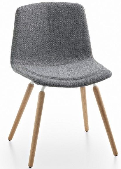 MAXDESIGN - Čalouněná židle STRATOS 1041 s dřevěnou podnoží - 