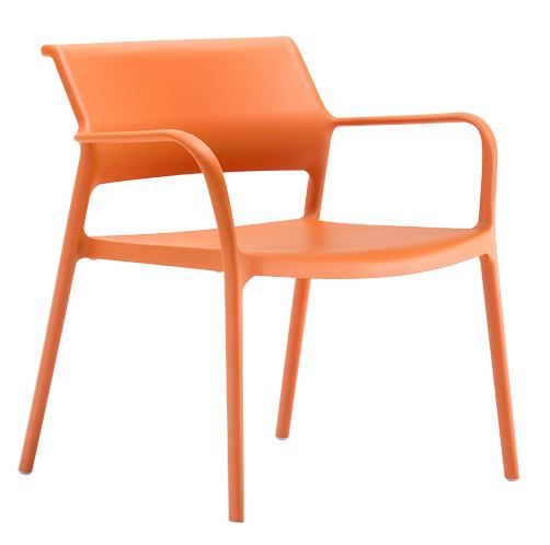 PEDRALI - Židle s područkami ARA LOUNGE 316 DS - oranžová - 